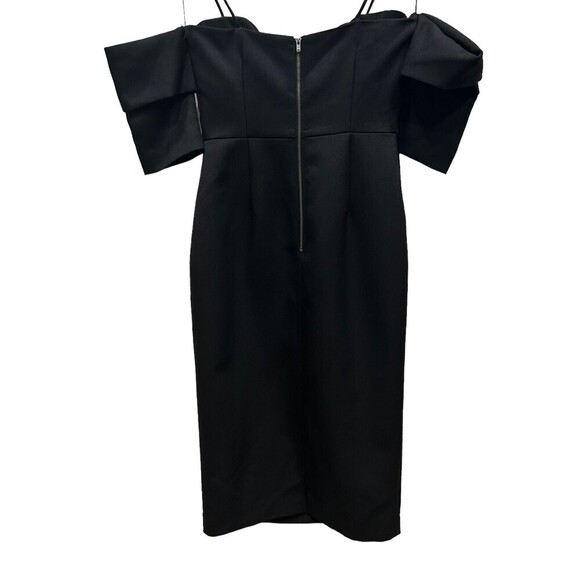 Cooper St NWT Womens Black Ruffle Popover Off-Shoulder Lined Sheath Dress Size 4 - Picture 4 of 11